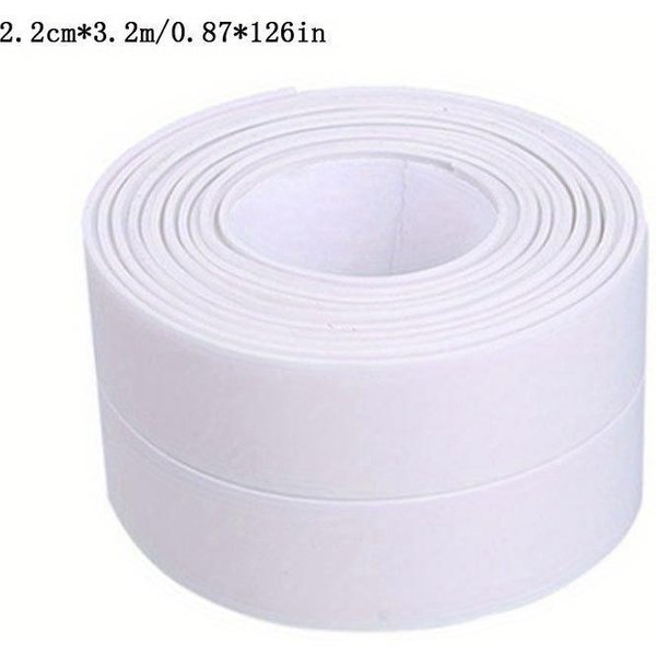 Cinta Autoadhesiva Impermeable De PVC Para Sellado De BañO - Ideal Para Lavabos, Duchas, BañEras E Inodoros | Perfecta Para Fontaneros Y Contratistas Blanco-image