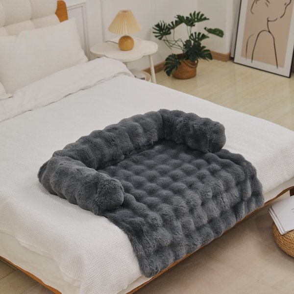 Sofá Cama De Felpa Esponjosa Para Perros Grandes, Alfombrilla Para Casa, Perrera, CáLida Para Invierno, Para Gatos, Lavable, Funda De Sofá L-image
