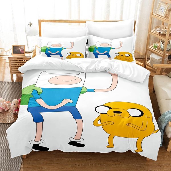 Nowa Kolekcja PośCieli Przygody Czasu Anime Poszewka Na KołDrę KołDra Kolekcja ŁóżEk Poszewka Na Pikowany Koc Poszewka Na Poduszkę Rozmiar King Queen Twin ChłOpcy Dziewczynki DorośLi EU Twin 135X200Cm-image
