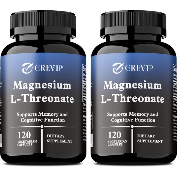 CáPsulas De Extracto De Magnesio L-Treonato Premium, 2000 Mg Por PorcióN, FáCilmente Absorbible, Apto Para Adultos. 120*2-image
