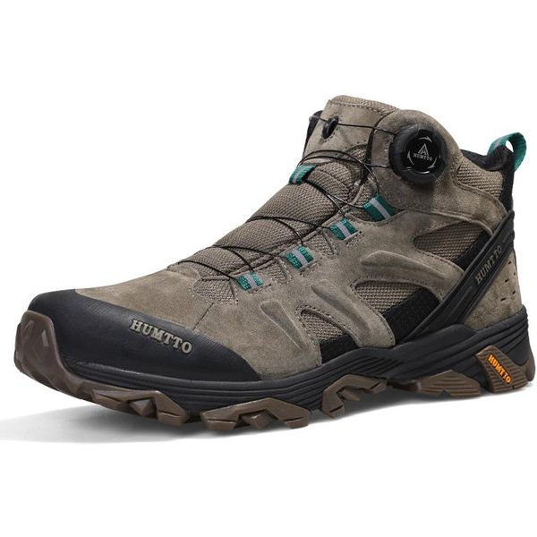 Humtto Wodoodporne Buty GóRskie SkóRzane Buty Trekkingowe Odkryte Trampki Dla MężCzyzn Camping Polowanie MęSkie Taktyczne Botki 40 Khaki-image