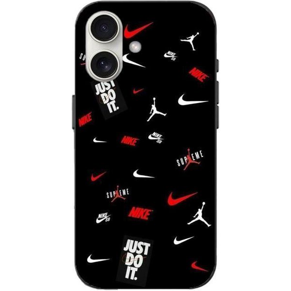 Funda Iphone 16 Plus - Nike Jordan - Blanco Rojo - Flexible - Deportiva - SintéTica Blanco-image