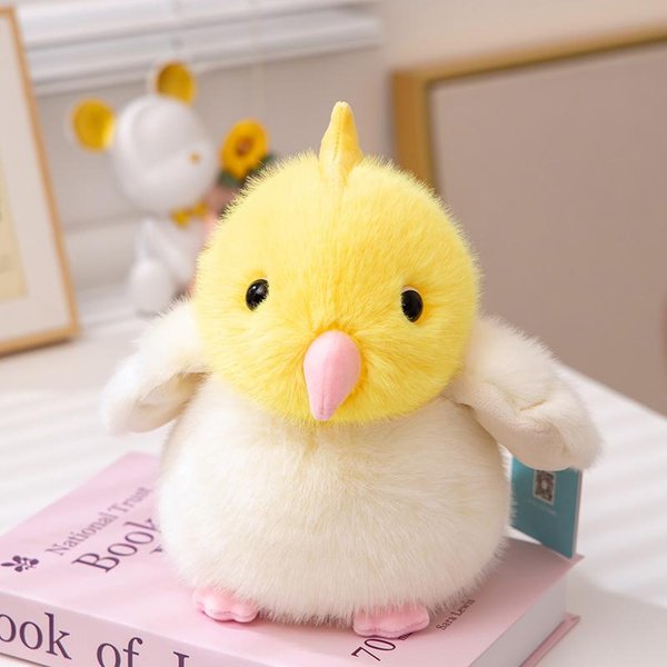 Juguetes De Peluche De PáJaros Kawaii De 21 Cm Mini MuñEco De Peluche De PáJaro Artificial Loro GorrióN Realista Lindo Juguete De Peluche Para NiñOs Regalos De CumpleañOs Navidad 21Cm-image