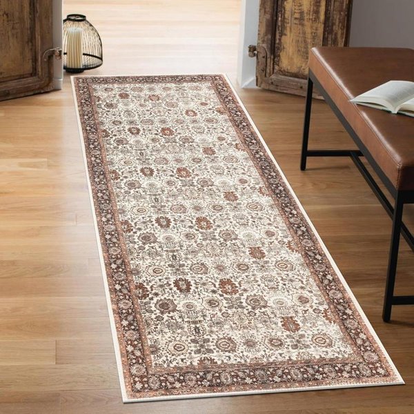 Retro Perski DłUgi Dywanik Do Korytarza AntypośLizgowy Odporny Na ŚCieranie Zmywalna Mata PodłOgowa Dywanik Do Sypialni WystróJ Domu 60X220Cm 24X87Inch-image