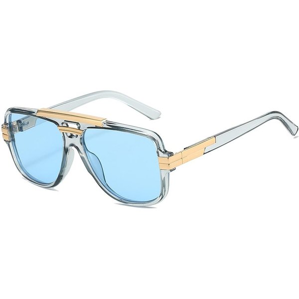 Kammpt Okulary Pilotki Z PodwóJnym Mostkiem Dla MężCzyzn I Kobiet Stylowe Oversize Okulary PrzeciwsłOneczne Ochrona UV Outdoor Markowy Design As Picture Shows White-image