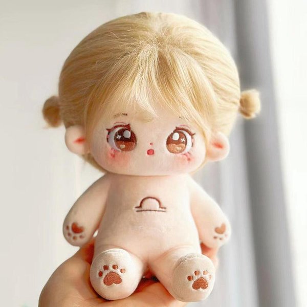 20Cm Nowa Pluszowa BawełNiana Lalka Idol Wypchana Super Gwiazda Figurka Lalki DwanaśCie Konstelacji Lalka Z Ubraniami MożNa Zmieniać Ubrania Prezent Without Skeleton-image