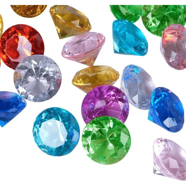 Akrylowe Diamenty Sztuczne Kamienie Szlachetne WypełNiacz Do WazonóW, Babenest 100 Szt. 3/ 4 Cala Sztuczne Diamenty KryształY Klejnoty Do Dekoracji StołU Wesele Blue-image