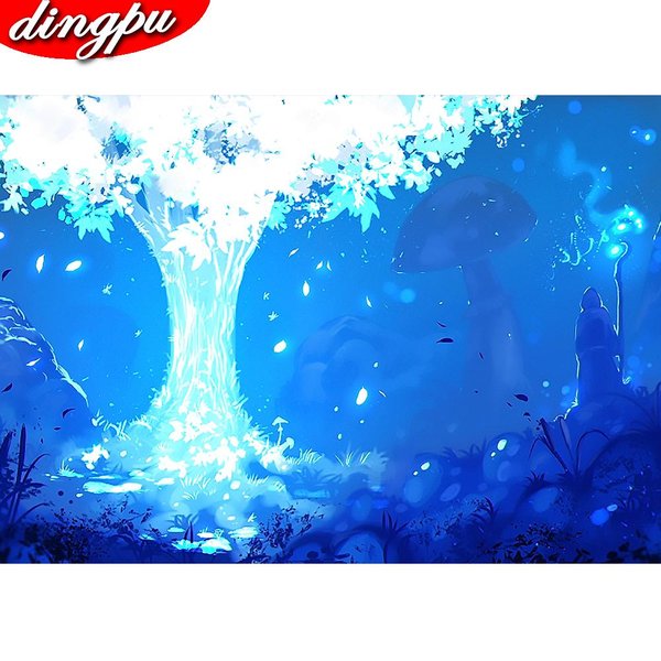 Pintura De Diamantes 5D Paisaje Bordado De Taladro Completo Cascada DecoracióN Del Hogar Mosaico Regalo Hecho A Mano 20X30CM-image