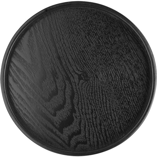 Forma Redonda Madera Maciza Té Café Snack Comida Bandeja Para Servir Platos Restaurante Bandejas 21Cm White-image