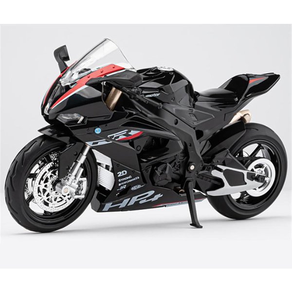 1:12 S1000Rr Hp4 Race Stopowy GóRny Luksusowy Model Motocykla Sportowego Odlewany Metalowy Model Motocykla WyśCigowego Drogowego DźWięK ŚWiatłO Prezent Dla Dzieci-image