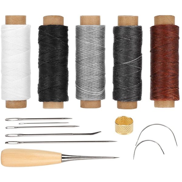 Kit De Herramientas Para ArtesaníA En Cuero PráCtico PunzóN De PerforacióN Para Costura A Mano Trabajo De Tallado Set DIY Para Monturas-image