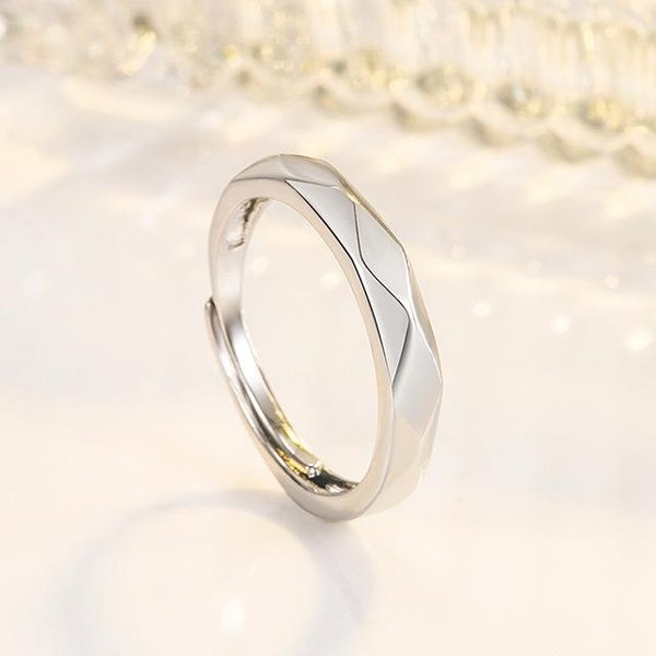 100% 925 Sterling Silver PierśCionek Z Prawdziwym Diamentem Dla Kobiet Grzywny Srebro 925 BiżUteria ObrąCzki śLubne Bizuteria Dla MiłOśCi PierśCionki Z Kamieniami Szlachetnymi Resizable Beige-image