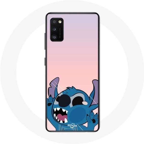 Funda - Samsung - Galaxy A41 - Flexible - Rosa - Stitch Con La Nariz En El Aire Color Rosa-image