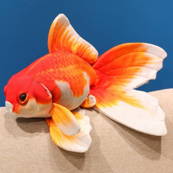 Almohada De Peluche SimulacióN Pez Dorado Rellena CojíN Animal Submarino DecoracióN Sofá Silla Regalo 50Cm 50Cm-image