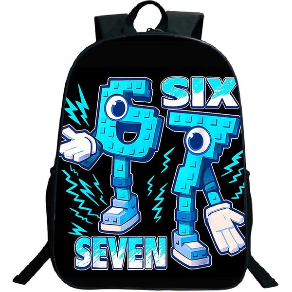 Robar A Brainrot 67 Seis Siete Mochila Infantil Estudiantes Mochila De Viaje Diaria NiñOs NiñAs Divertido DiseñO De NúMero Bolsas Escolares Ligera-image