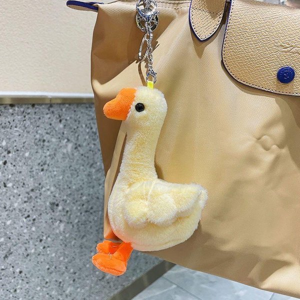 MięKki Pluszowy Breloczek Kaczuszka Uroczy ZwierzęCy Breloczek Do Kluczy Torebki Portmonetki Pluszowy Kaczuszek KreskóWkowy Urok Idealny Prezent Dla Pań żółTy-image