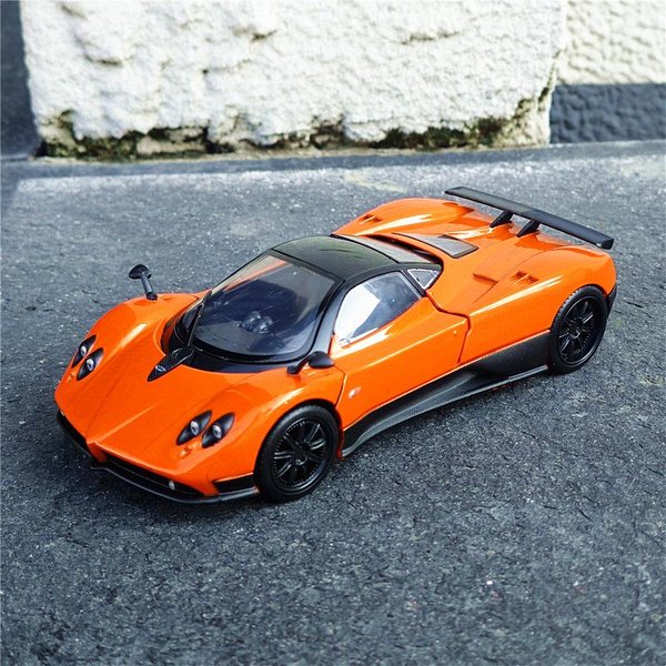 1:24 Pagani Zonda F Huayra Metalowy Model Samochodu Sportowego Diecasts Metalowe Pojazdy WyśCigowe Model Symulacja Kolekcja Prezenty Dla Dzieci Orange-image
