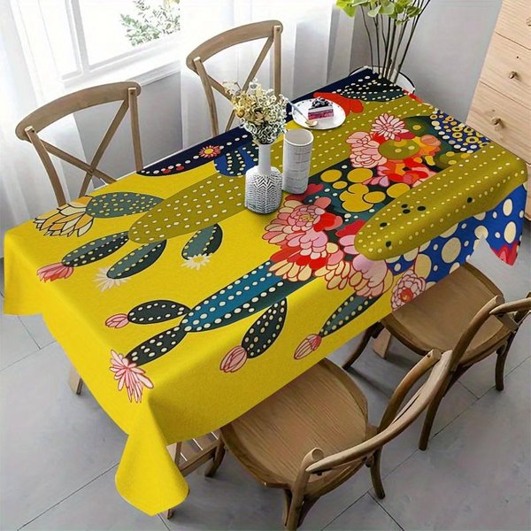 Mantel Rectangular De Folclore Mexicano Para DecoracióN De Mesa Cocina Comedor Impermeable Reutilizable Mantel Para Mesas Interior Exterior 100X160Cm-image