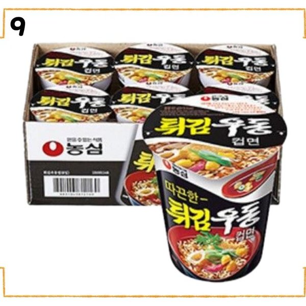 Set De 6 Tazas De Ramen Coreano | Nongshim Ottogi Samyang Paldo | Fideos InstantáNeos Taza PequeñA Nongshim Tempura Udon Cup 6 Pack (62G X 6)-image
