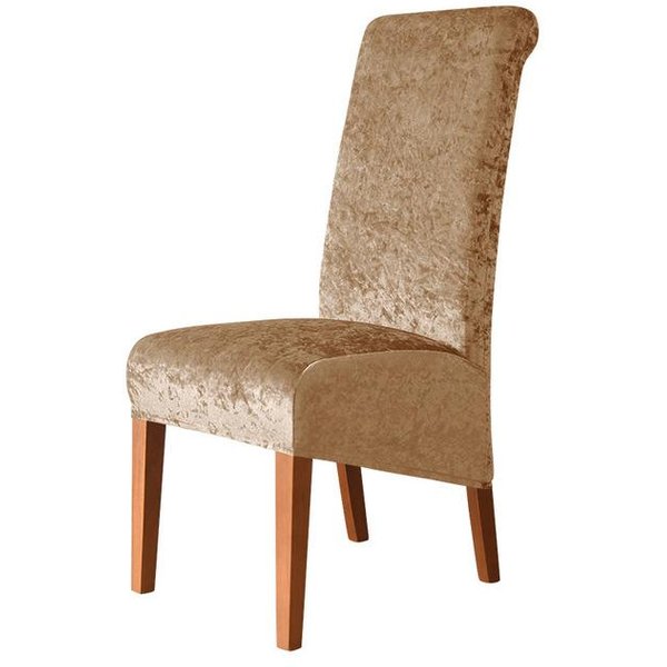 Pokrowiec Na KrzesłO W Rozmiarze Xl Z Wysokim Oparciem ZłOty Diament Aksamitne Elastyczne Pokrowce Na KrzesłA Do Jadalni Bankiet Weselny Elastan Home Decor Case 1 Piece Kolor Jasny Kawa-image