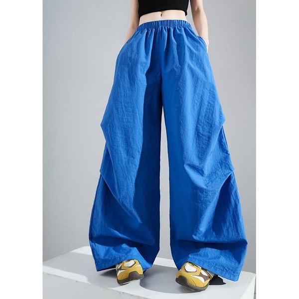Monos De Secado RáPido Para Mujer Verano Finos Sueltos Casuales CaíDa Pantalones De Pierna Ancha ParacaíDas M Gray-image