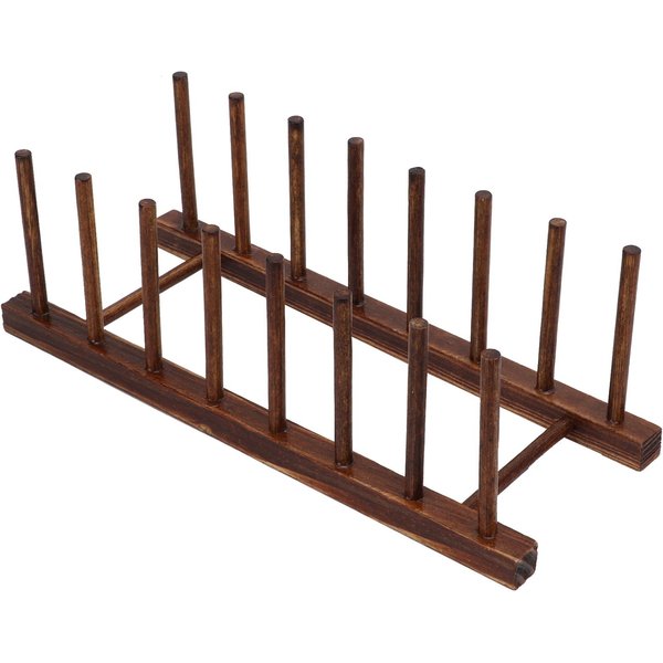 Escurridor De Madera 8 Columnas Plegable Organizador De Platos, Cuencos, Tazas, Tapas De Ollas Para Cocina-image