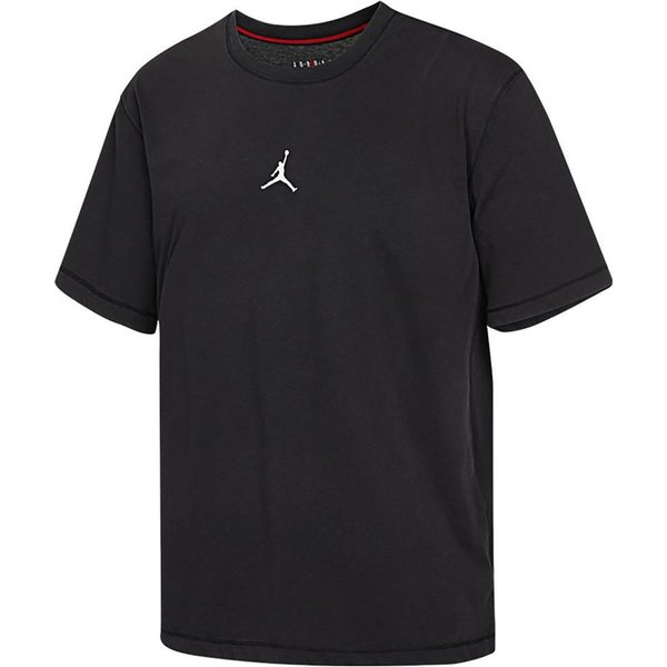 Sudadera Con Estampado Del Logo De Jordan Cuello Redondo Vintage Americano Manga Corta Hombro CaíDo Camiseta Para Hombre Camisetas Negro DH8922-010 M Black-image
