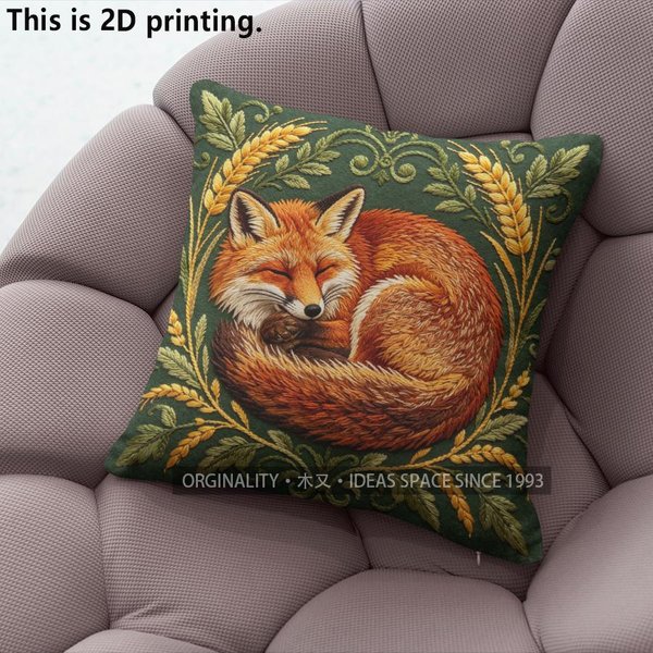 Vintage Haft Lis Dekoracyjne Poszewki Na Poduszki Dekoracyjne WzóR Poszewki Na Poduszkę Odpowiednie Do Sofy Sypialni Samochodu Pokrowiec Na Poduszkę 40X40Cm-image