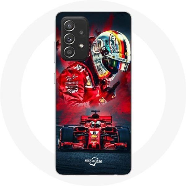 Funda Para Samsung Galaxy A52 FóRmula 1 Sebastian Vettel Piloto F1 Roja-image