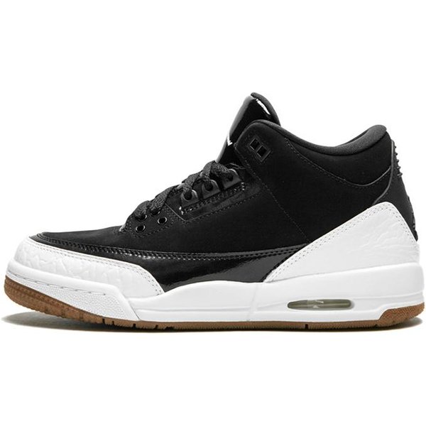 Jordan 3 Retro Blanco Negro Goma (Gs) 36.5-image