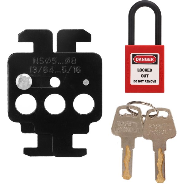 Bloqueo Y Etiquetado MCB Bloqueo De Disyuntor De Acero Candado De Nylon De Arco De 38 Mm Para Disyuntor Schneider-image
