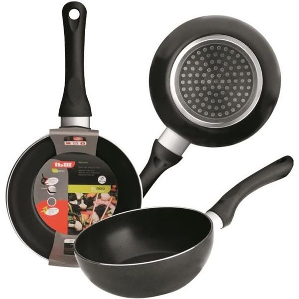 Ibili - Wok Indubasic, 16 Cm, Aluminio, AntiadhéSif, Compatible Con InduccióN-image