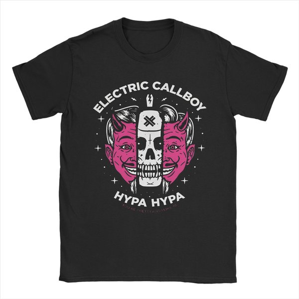 Camiseta Casual Electric Callboy Splash Vinilo Hombre Cuello Red Manga Corta Ropa AlgodóN Verano Top Camiseta XXL Gray-image