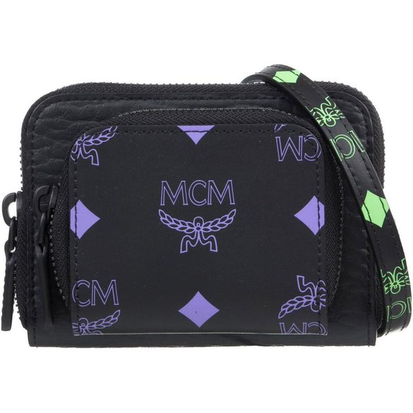 MCM Visetos Primavera Verano 2022 Mini Cartera De Cuero Con Salpicaduras De Acuarela Cartera Para Mujer Morado MXLCSSX01U4001 Basic Set (Bag+Dust Bag) Black-image