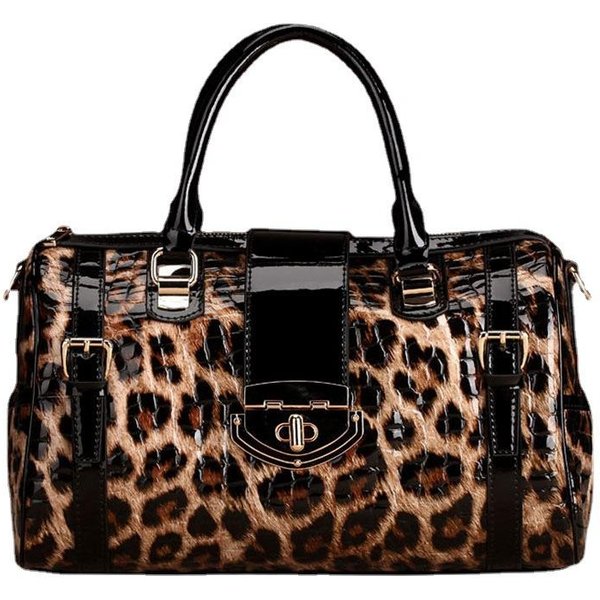 Nuevo Bolso De Piel De Vaca Con Estampado De Leopardo, Bolso De Hombro De Gran Capacidad Para Mujer-image