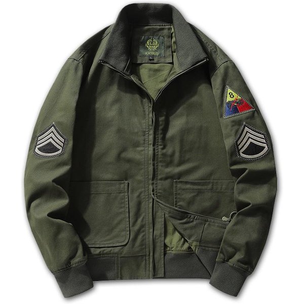 Kurtka MęSka Jesienna M1942 Retro Kurtka Robocza MA1 Pilot Mundur Wojskowy Mundur Baseballowy Modna 5XL Black-image