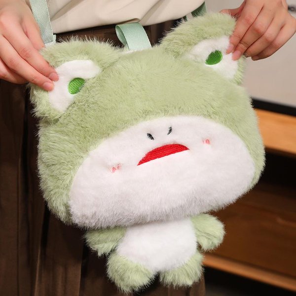 Nowa Torba Pluszowa Z KreskóWek, SłOdka Lalka Dla Dzieci, MałY Plecak Z KsiążKami, Pluszowa Torba Dla Lalek, Prezent Urodzinowy 28Cm-image