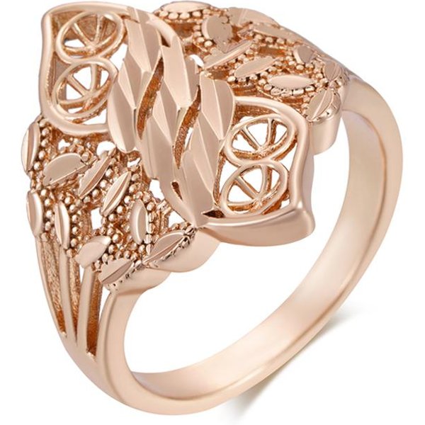 Anillos ÉTnicos Brillantes De Moda Para Mujeres Inusuales Creativos Rombo Hueco Color Oro Rosa JoyeríA Fina Vintage Diaria 8 Beige-image