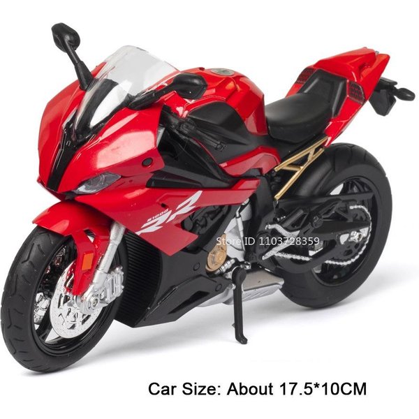 1:12 S1000Rr Miniaturowy Model Motocykla Zabawki Stop Diecast Rrs1000 Motocykle DźWięK ŚWiatłO Amortyzacja Ozdoba Prezenty Dla ChłOpcóW-image