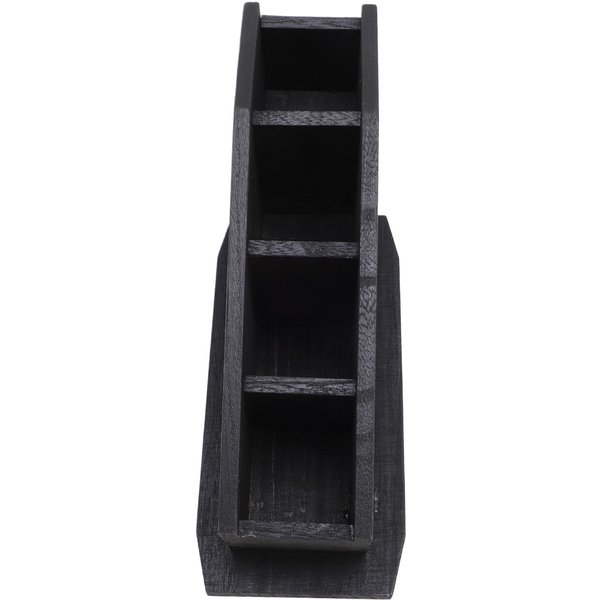Organizador De Herramientas Para UñAs Almacenamiento MúLtiples Compartimentos Soporte De Madera Para Pinceles De Maquillaje Para Uso En Casa Y SalóN Black-image