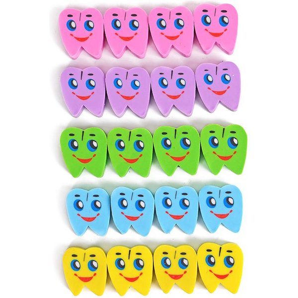50 Piezas Gomas De Borrar De Goma Con Forma De Diente Dentista ClíNica Dental Regalo Escolar Estudiante Mini Gomas De Borrar Suministros De PapeleríA Encantadoras Gomas De Borrar Green-image
