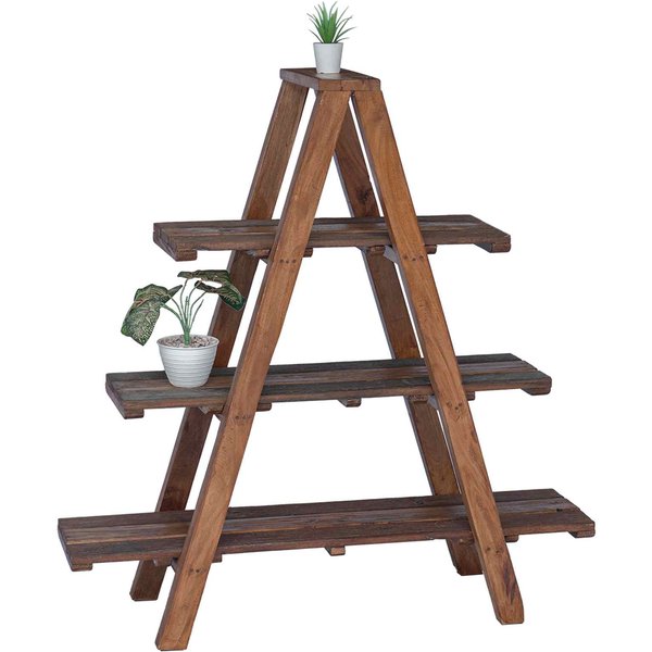 EstanteríA Plegable MarróN 79,5 X 35 X 112 Cm Madera Maciza Reciclada-image