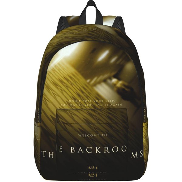 Backrooms PelíCula De Terror 2026 Mochila Para Hombres Mujeres Adolescentes Escuela Secundaria Mochila De DíA Para Negocios Bolsas De Lona Para PortáTil Deportes 15 Inches-image