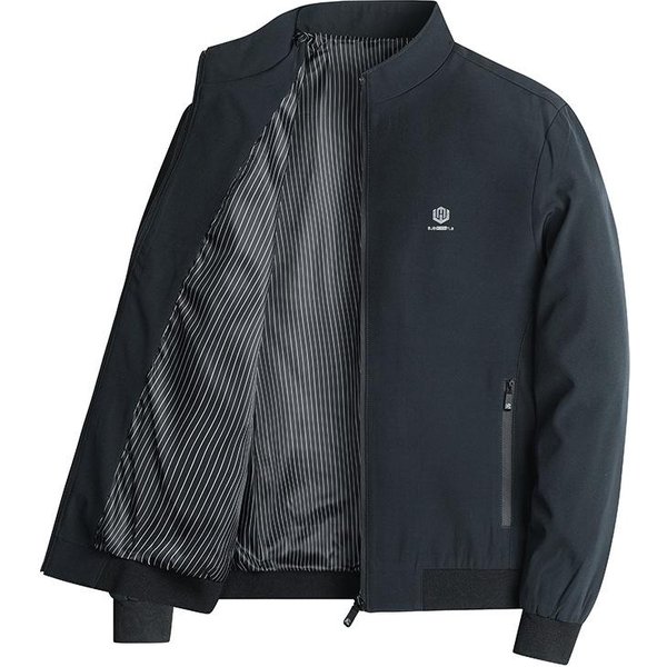 Nueva Chaqueta De OtoñO Estilo Business Chaqueta De Hombre Tendencia Primavera Y OtoñO Estilo Simple Cuello Mao Chaqueta De Moda Para Hombre L-image