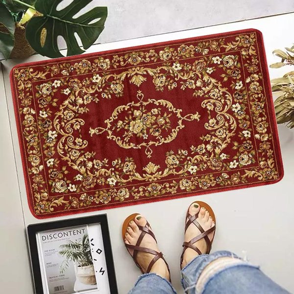 Vintage MarokańSki Turecki Wycieraczka AntypośLizgowy Boho Dywanik 40X60Cm Do Kuchni ŁAzienki Ogrodu Przedpokoju 30X50Cm-image