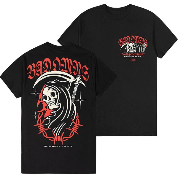 Bad Omens Nowhere To Go Camiseta 100% AlgodóN Unisex Retro Rock Y2K GóTico 2026 Cuello Redondo Manga Corta L Black-image