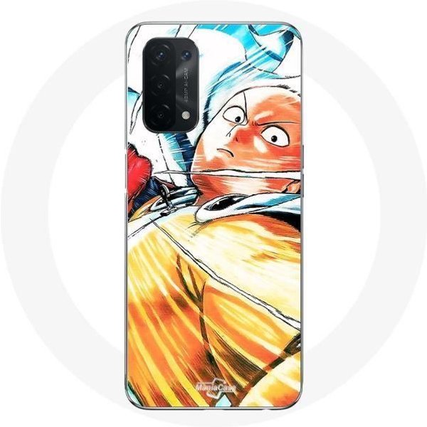 Funda - Maniacase - Oppo A74 5G - One Punch Saitama - Flexible - Anime-image