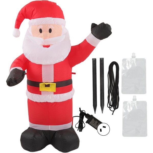Navidad Inflable Papá Noel Impermeable Resistencia Al Desgarro DecoracióN Inflable De Papá Noel Con Luces LED-image