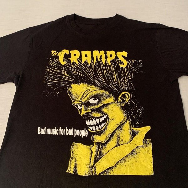 La Camiseta Unisex De AlgodóN Cramps Bad Music For Bad People S-5XL US061 Camiseta Unisex M Yellow-image