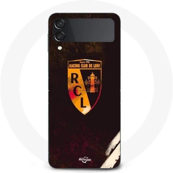 Funda - Maniacase - Samsung Galaxy Z Flip4 - Flexible - Naranja Lente Rcl - Brillante Negro-image